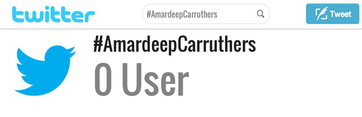 Amardeep Carruthers twitter account