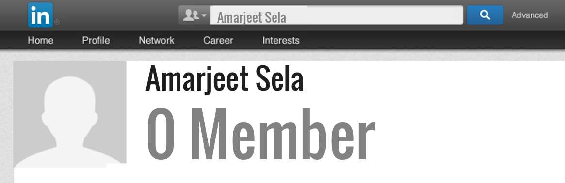 Amarjeet Sela linkedin profile
