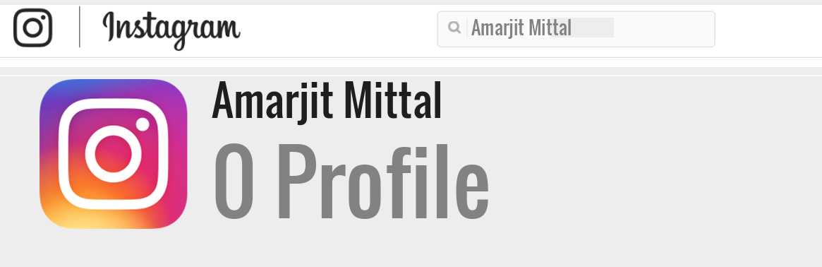 Amarjit Mittal instagram account