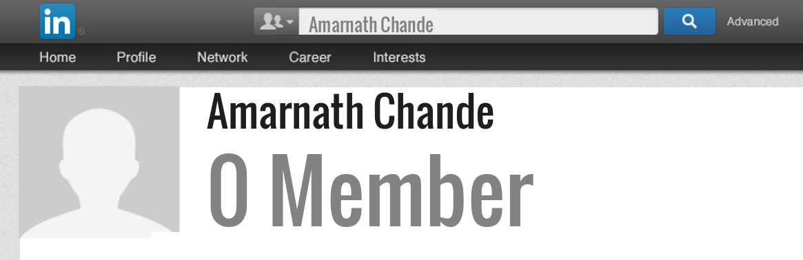 Amarnath Chande linkedin profile