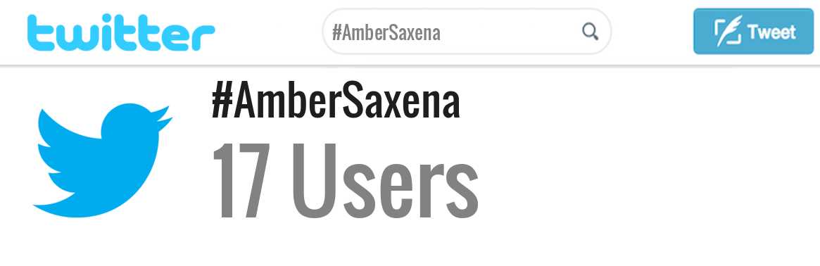 Amber Saxena twitter account