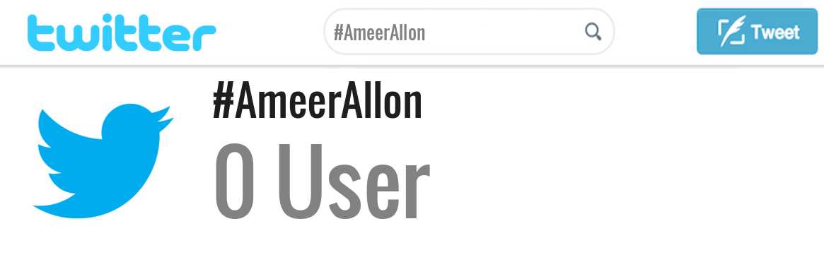 Ameer Allon twitter account