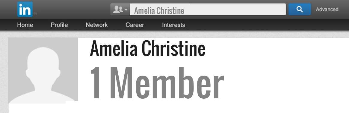 Amelia Christine linkedin profile