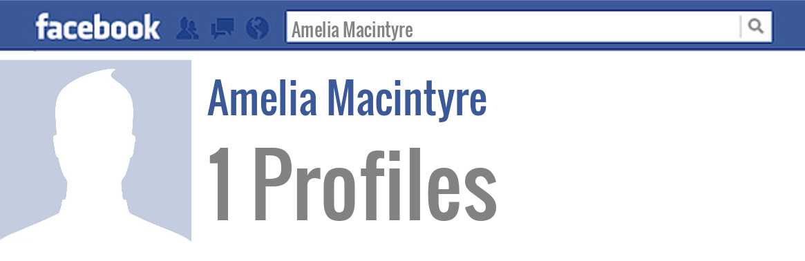 Amelia Macintyre facebook profiles