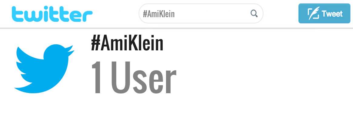 Ami Klein twitter account