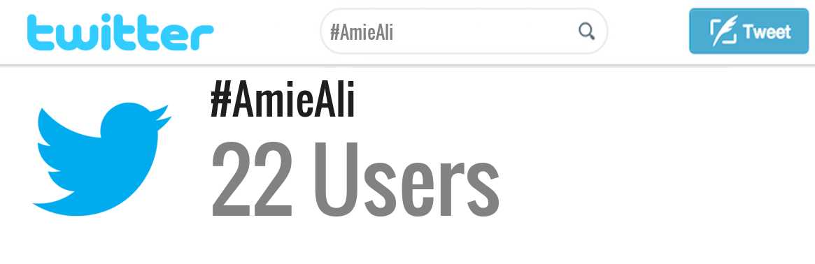 Amie Ali twitter account