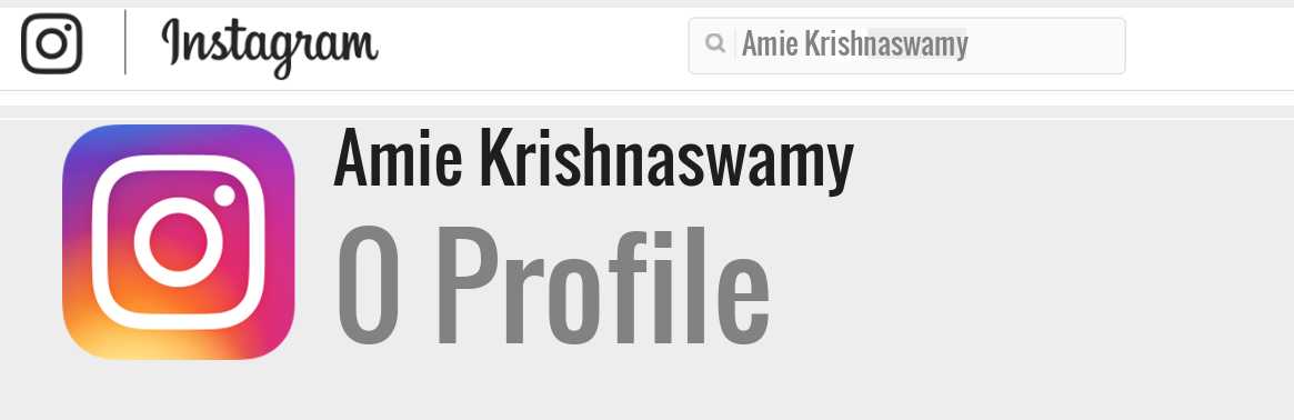 Amie Krishnaswamy instagram account