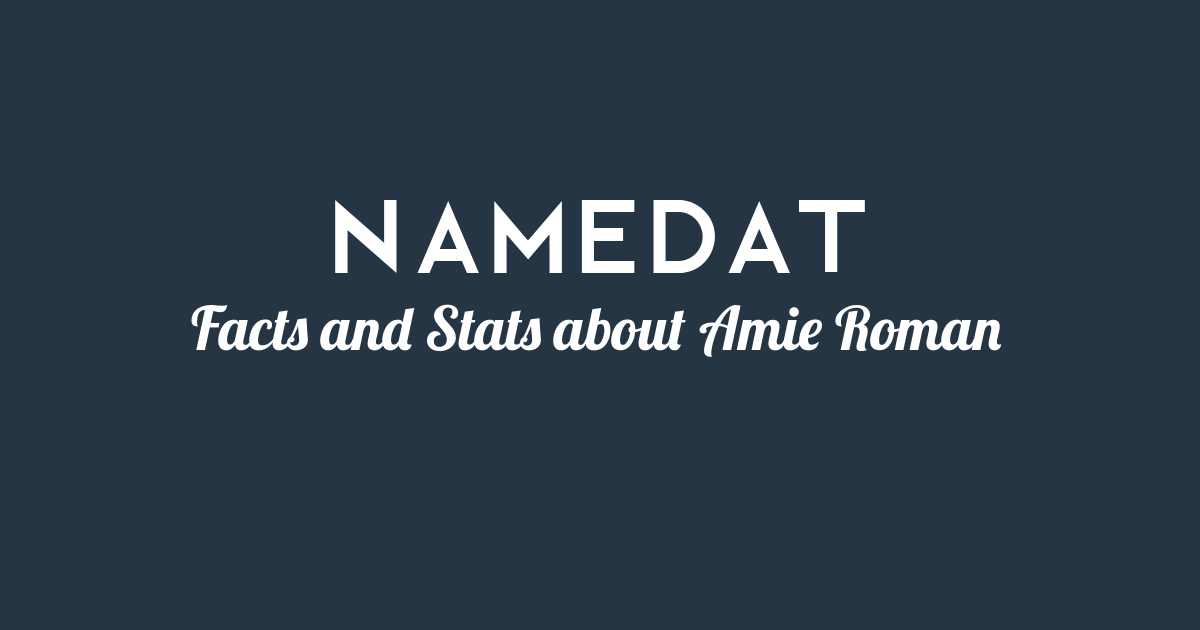 Amie Roman: Background Data, Facts, Social Media, Net Worth and more!