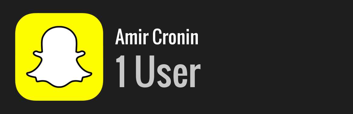 Amir Cronin snapchat