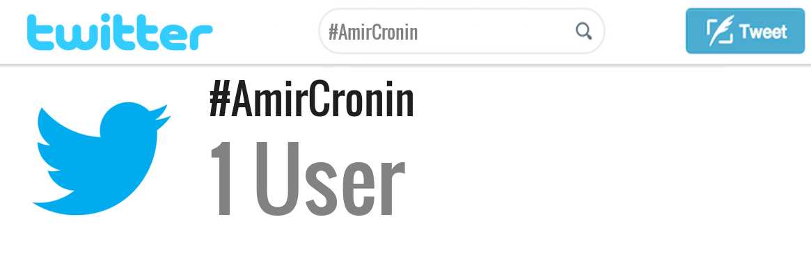 Amir Cronin twitter account