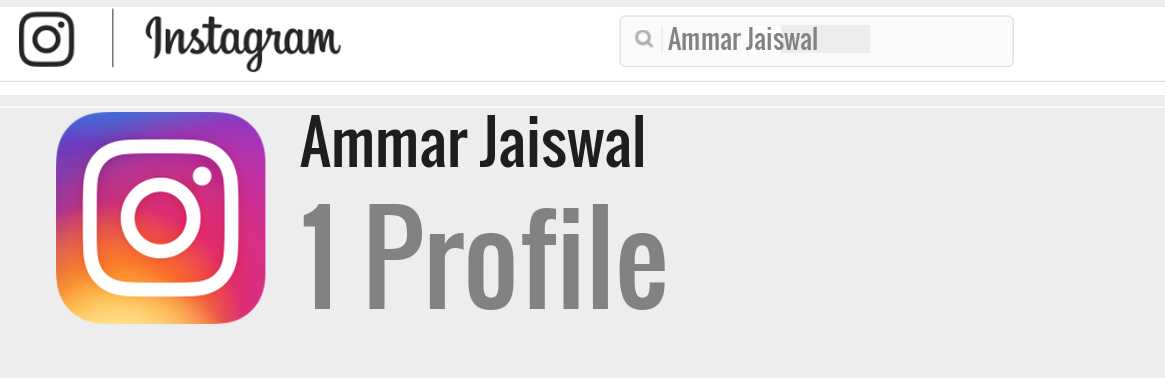 Ammar Jaiswal instagram account