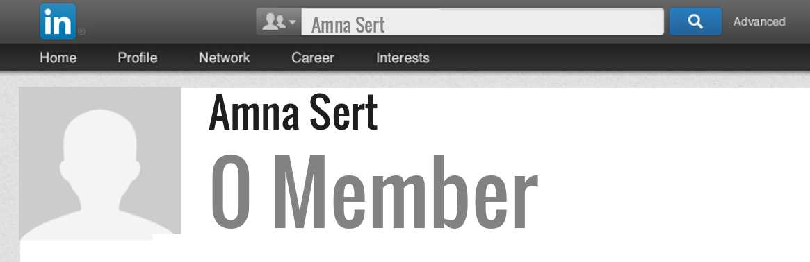 Amna Sert linkedin profile