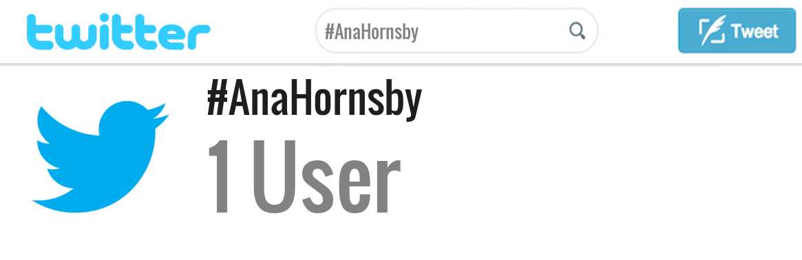 Ana Hornsby twitter account