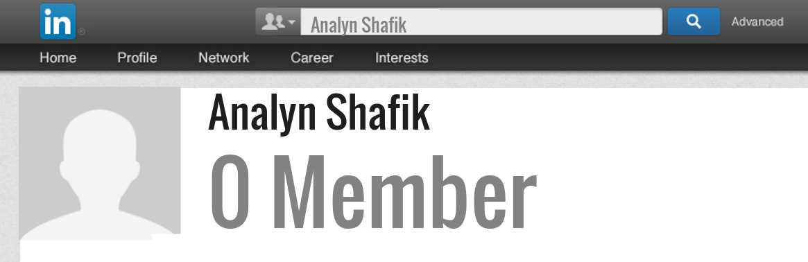 Analyn Shafik linkedin profile