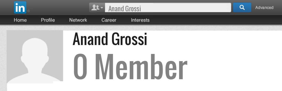Anand Grossi linkedin profile