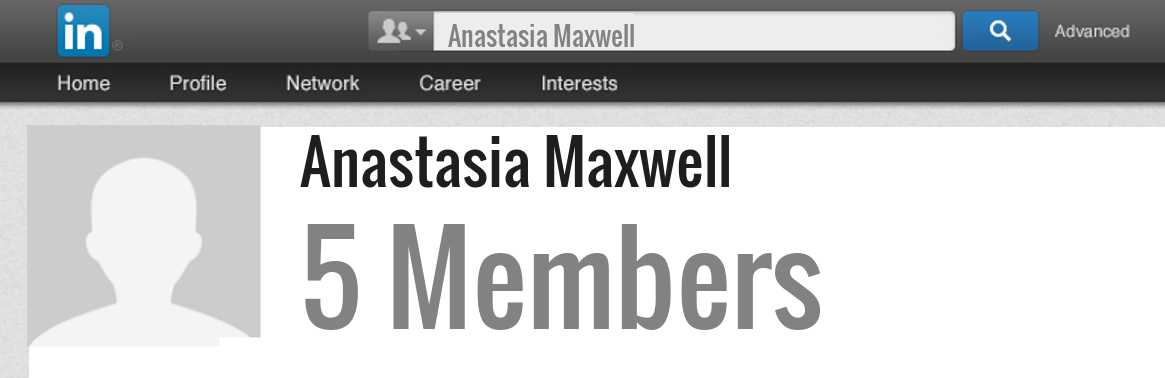 Anastasia Maxwell linkedin profile