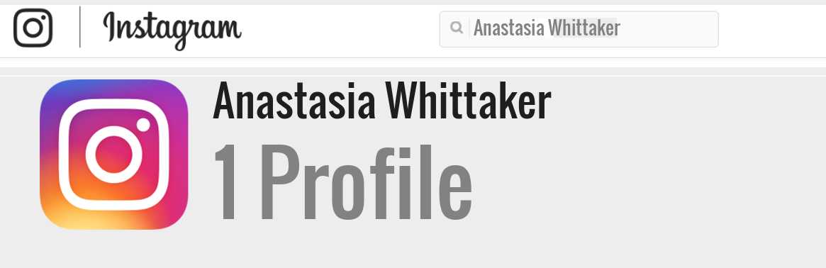Anastasia Whittaker instagram account