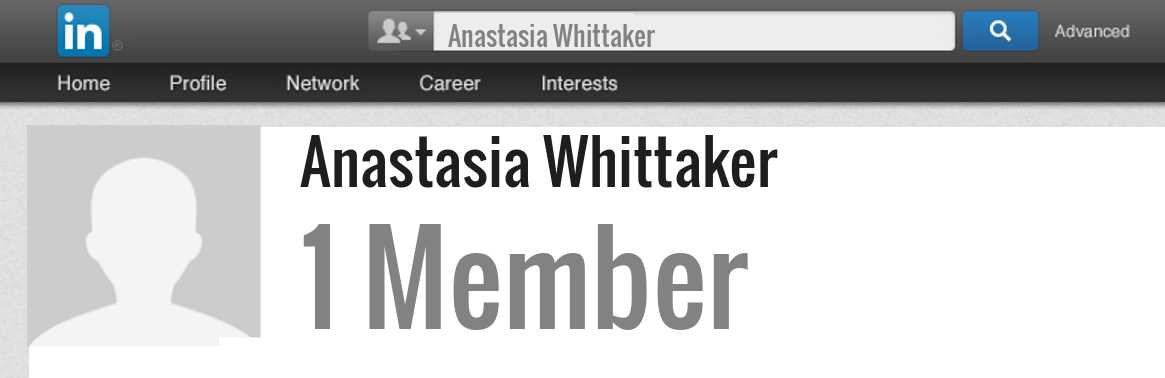 Anastasia Whittaker linkedin profile