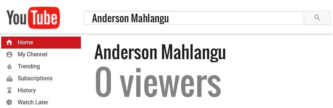 Anderson Mahlangu youtube subscribers