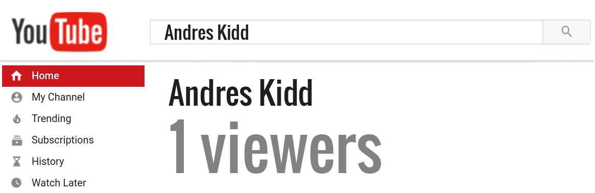Andres Kidd youtube subscribers