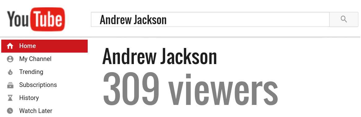 Andrew Jackson youtube subscribers