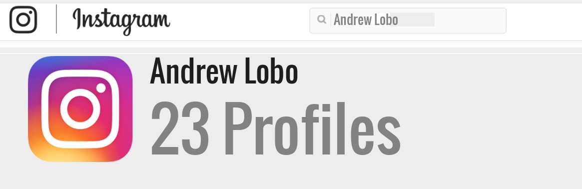 Andrew Lobo instagram account