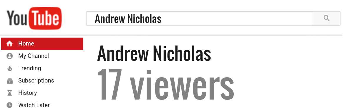 Andrew Nicholas youtube subscribers