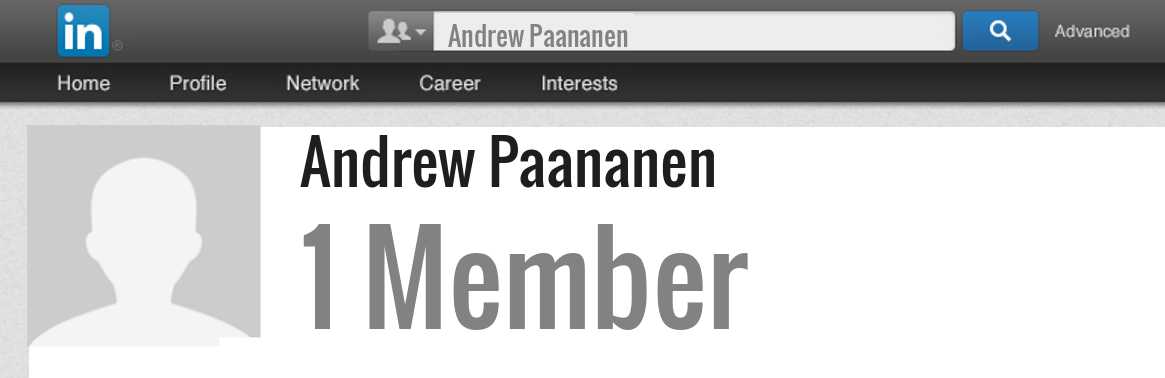 Andrew Paananen linkedin profile