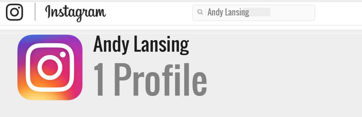 Andy Lansing instagram account