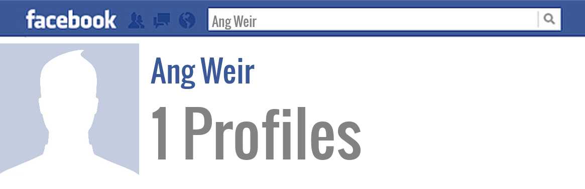 Ang Weir facebook profiles