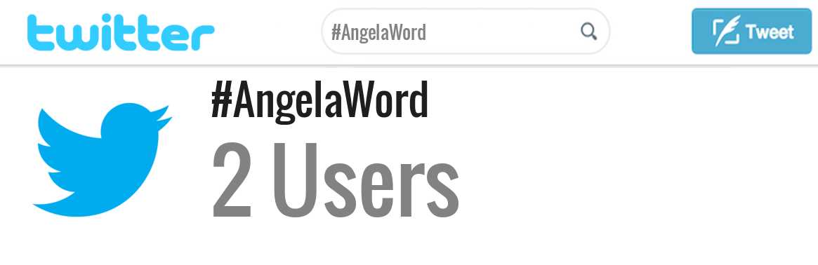 Angela Word twitter account