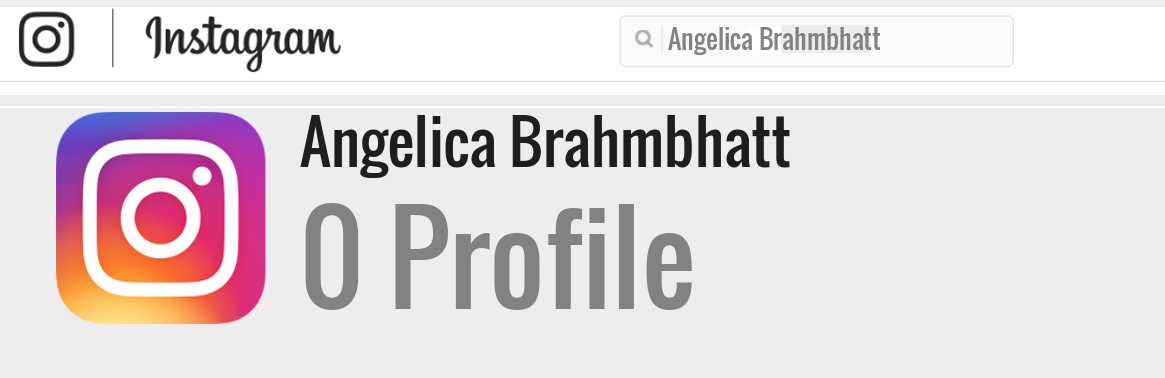 Angelica Brahmbhatt instagram account