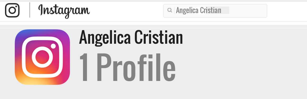 Angelica Cristian instagram account
