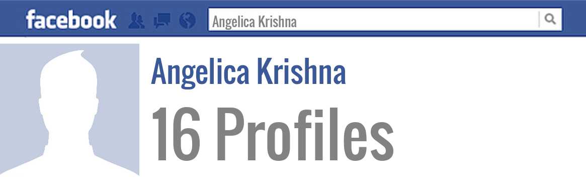 Angelica Krishna facebook profiles