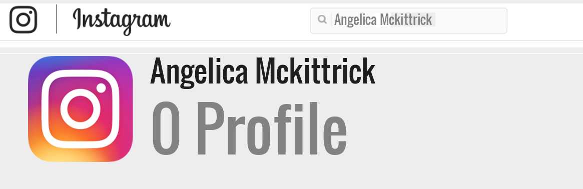 Angelica Mckittrick instagram account