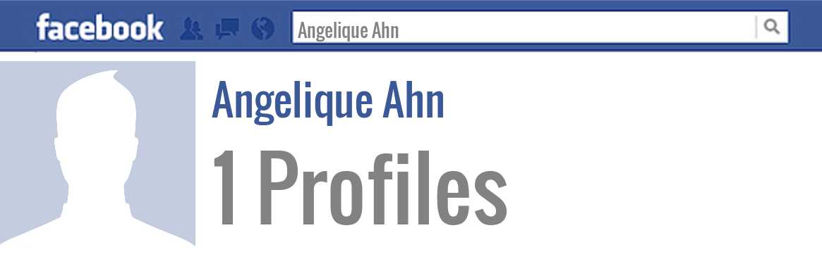 Angelique Ahn facebook profiles