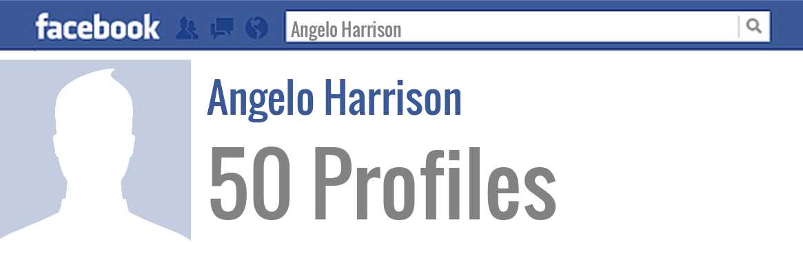 Angelo Harrison facebook profiles