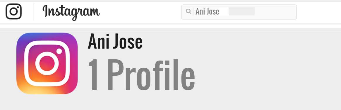 Ani Jose instagram account