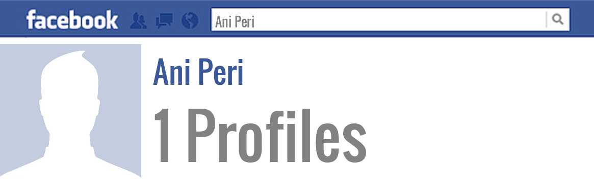 Ani Peri facebook profiles