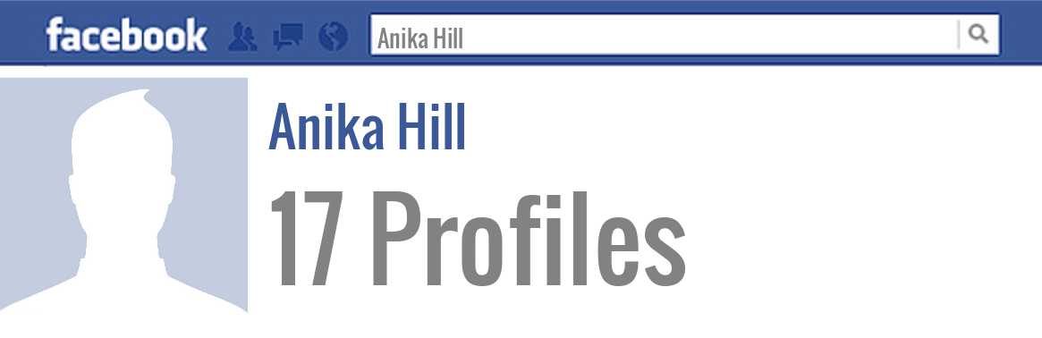 Anika Hill facebook profiles