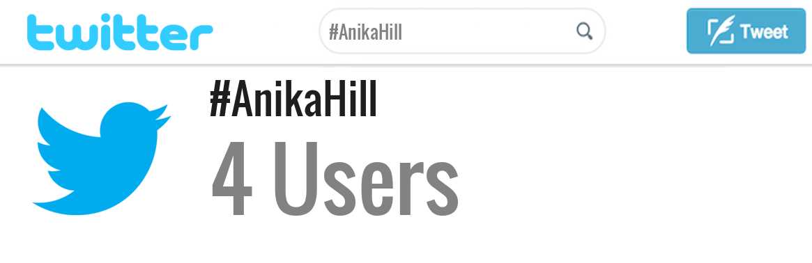 Anika Hill twitter account