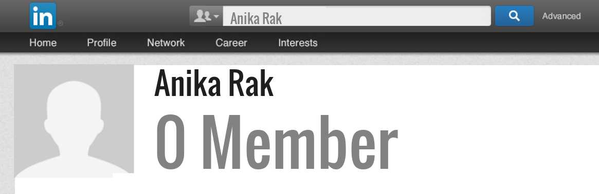 Anika Rak linkedin profile