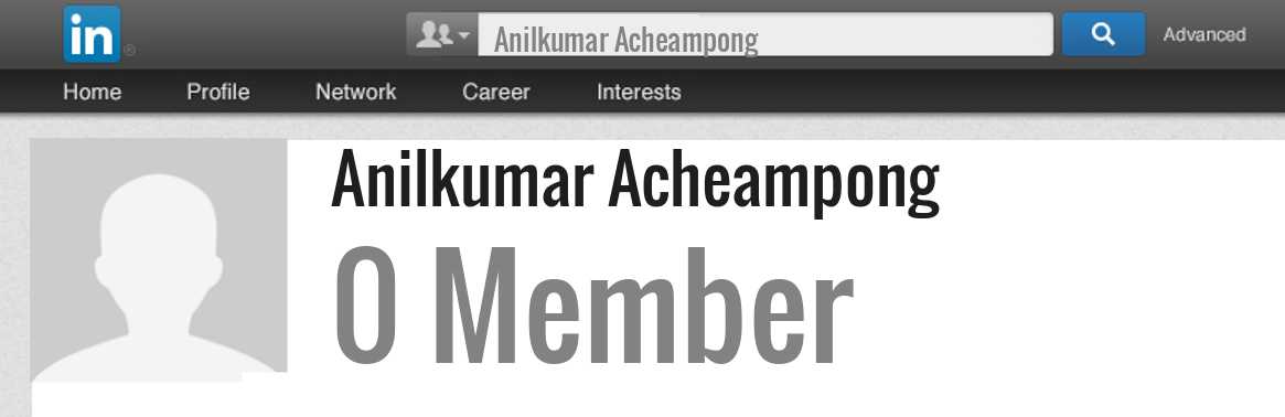 Anilkumar Acheampong linkedin profile