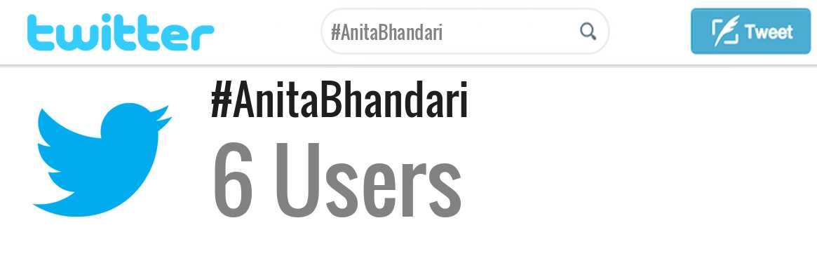 Anita Bhandari twitter account
