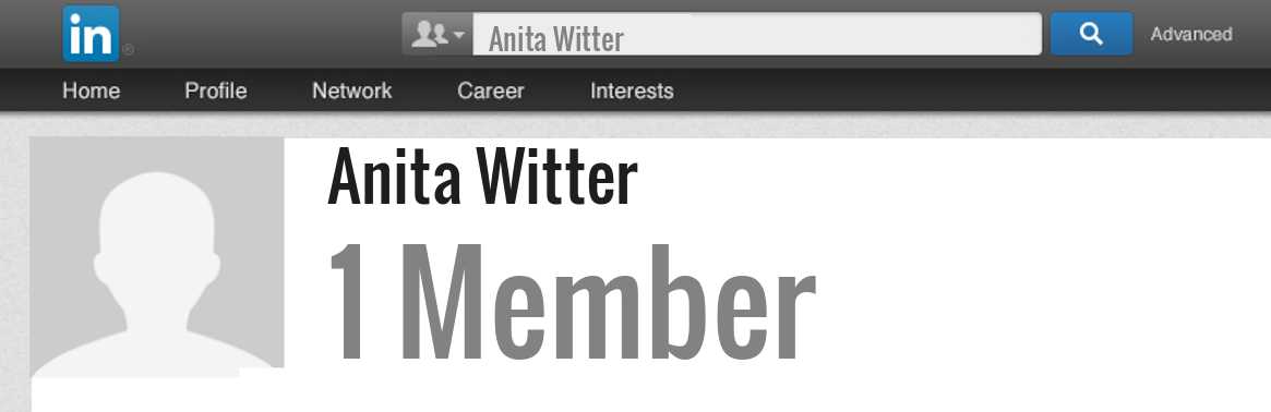 Anita Witter linkedin profile