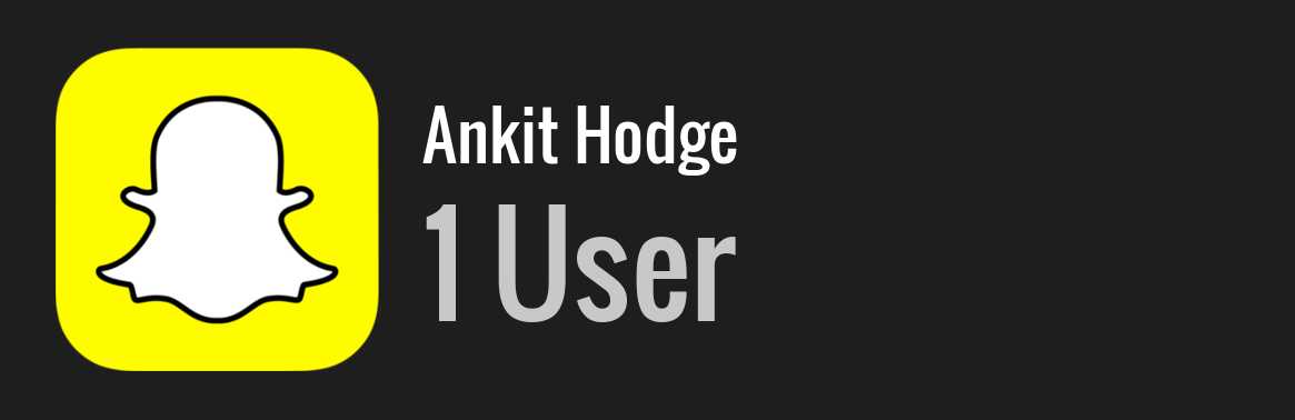Ankit Hodge snapchat
