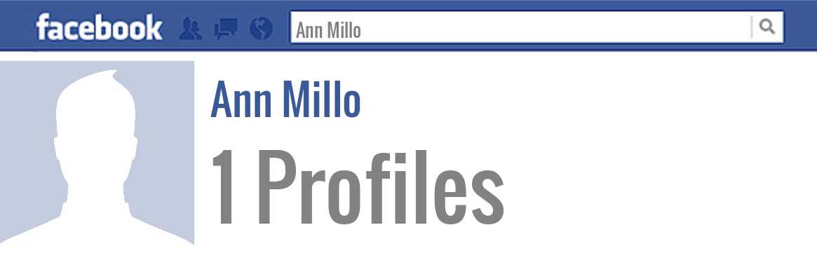 Ann Millo facebook profiles