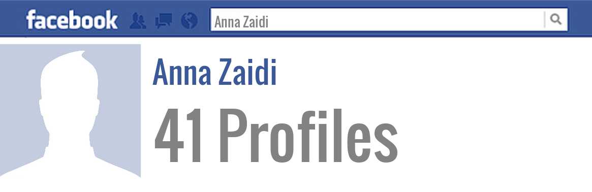 Anna Zaidi facebook profiles