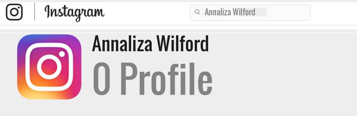 Annaliza Wilford instagram account