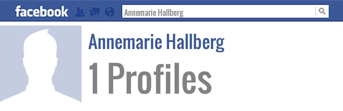 Annemarie Hallberg facebook profiles